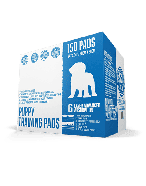 Bulldogology Premium Puppy Training Pads with Adhesive Tape 24" x 24