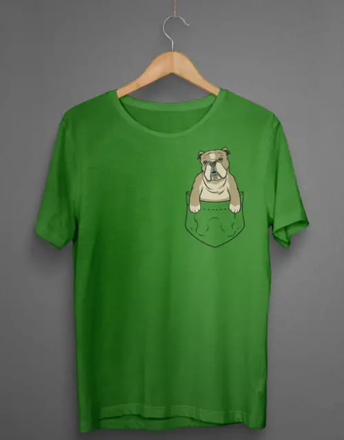 english bulldog pocket tshirt00