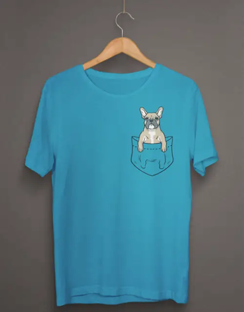 french bulldog pocket tshirt00