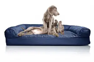 FurHaven Orthopedic Quilted Sofa-Style Couch Pet Bed for Dogs and Cats, Navy, Jumbo