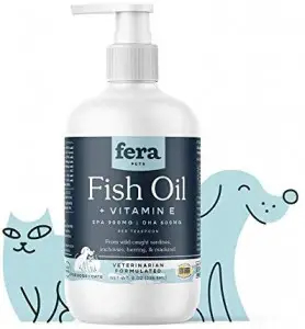 Fish Oil with Vitamin E, Cat and Dog Vitamin for Improved Pet Wellbeing
