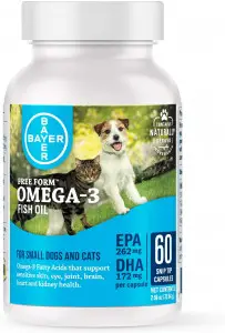 Free Form Snip Tips Omega-3 Fish Oil Liquid Supplement for Small Dogs and Cats, 60 Count, 87042251