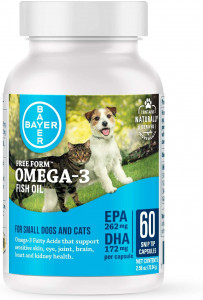 Free Form Snip Tips Omega-3 Fish Oil Liquid Supplement for Small Dogs and Cats, 60 Count, 87042251