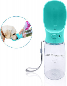 Perfect for Walking and All Other Dog Activities Hiking Running Car Rides Bark Bottle Leak-Proof Dog Water Bottle with Replacement Carbon Filters