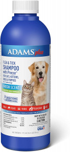  Adams Plus Flea and Tick Shampoo with Precor for Cats and Dogs, 24 Ounces