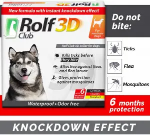  Rolf Club 3D FLEA Collar for Dogs – Flea and Tick Prevention for Dogs