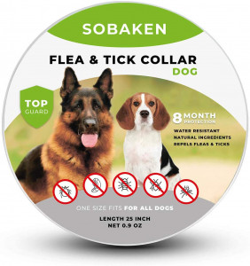  SOBAKEN Flea and Tick Prevention for Dogs, Natural and Hypoallergenic Flea and Tick Collar for Dogs