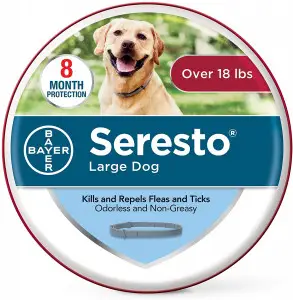  Seresto Flea and Tick Collar for Dogs, 8-Month Flea and Tick Collar for Large Dogs Over 18 Pounds