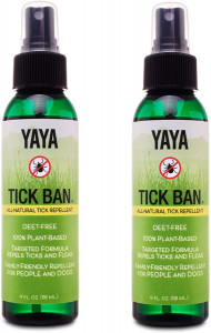  Yaya Organics Tick Ban | Extra Strength Tick Repellent Made with Essential Oils and All Natural, DEET Free Ingredients