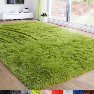 Grass Green Area Rug for Bedroom,5'X7'