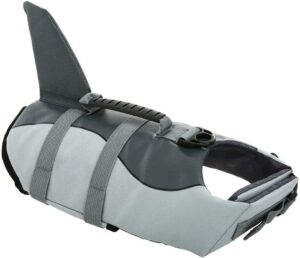 Queenmore Dog Life Jacket Ripstop Shark Dog Safety Vest