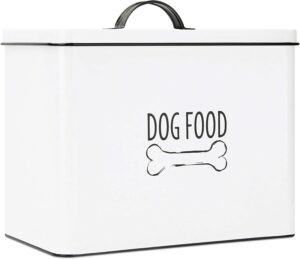 OUTSHINE White Farmhouse Dog Food Storage Container