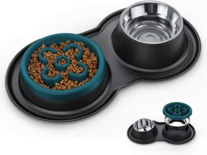 BurgeonNest Slow Feeder Dog Bowls