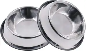 Mlife Stainless Steel Dog Bowl with Rubber Base