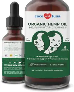 Coco and luna organic hemp oil for dogs and cats