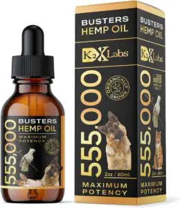 K2xLabs buster's organic hemp oil for dogs and pets