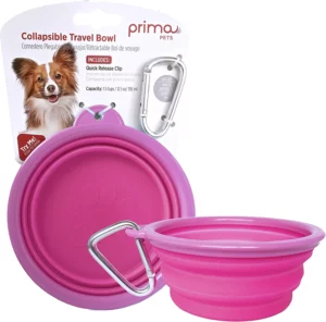 Prima Pet Expandable: Collapsible Silicone Food & Water Travel Bowl