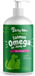 Zesty paws salmon omega oil hemp for dogs