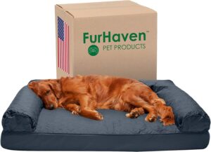 Furhaven XL Orthopedic Dog Bed Quilted Sofa-Style