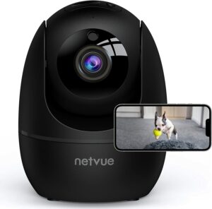 NETVUE Indoor Camera, 1080P FHD 2.4GHz WiFi Pet Camera