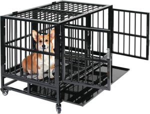 Walnest 37 Inch Indestructible Dog Crate