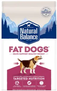 Natural Balance Fat Dogs Low-Calorie Meal for Overweight Dogs