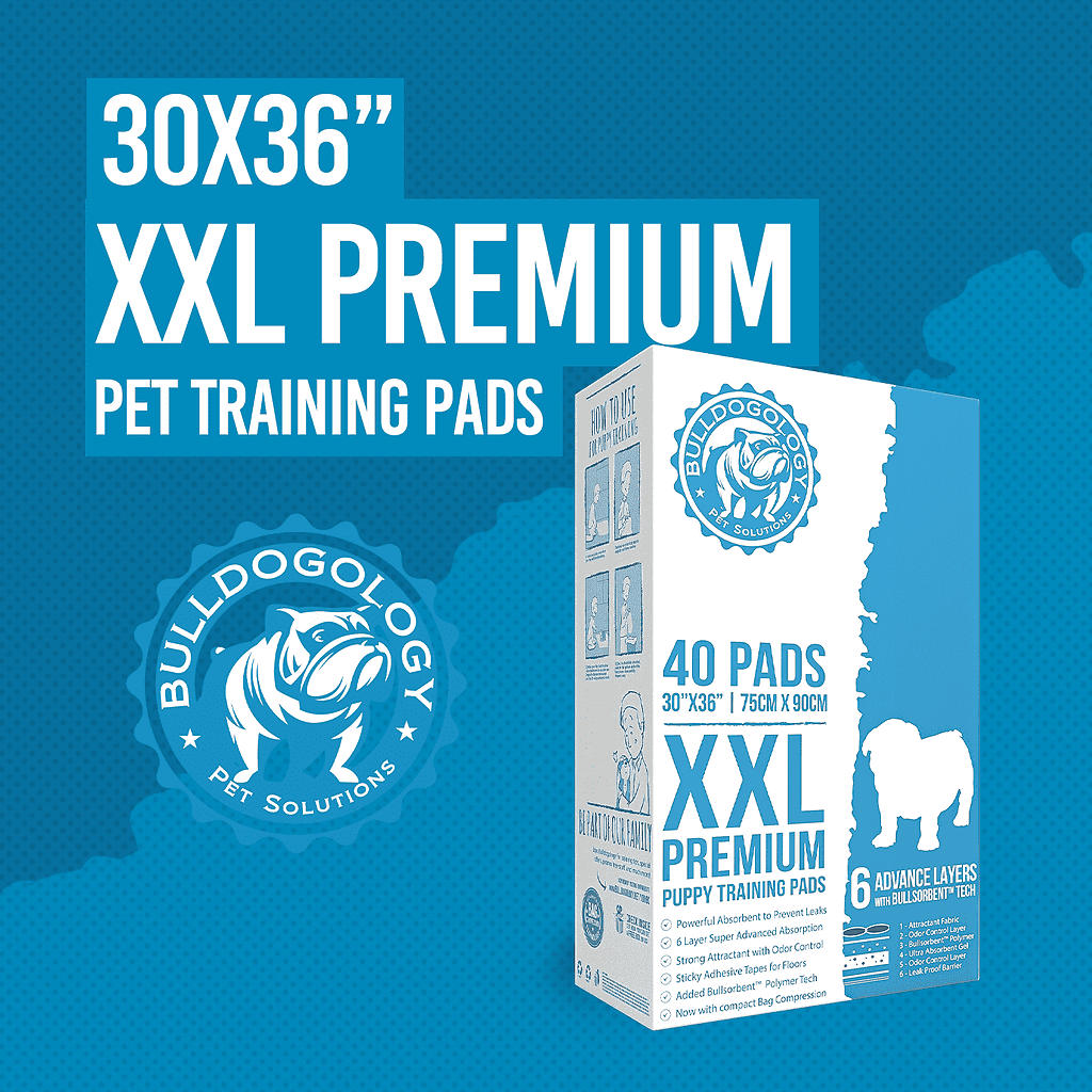 Premium Pet Training Pads XXL (30x36") Bulldogology